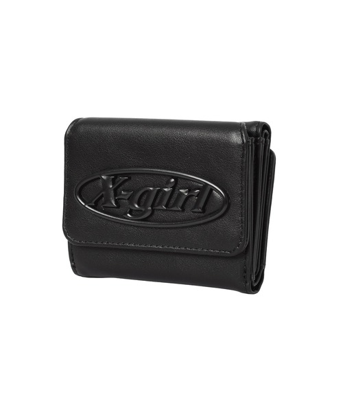 X-girl(エックスガール)の「TONAL OVAL LOGO BUCKLE FAUX LEATHER MINI WALLET(財布・レディース・ブラック/ベージュ/ピンク・ONE SIZE)」の5枚目の写真
