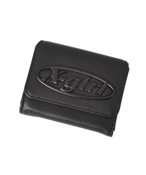 X-girl(エックスガール)の「TONAL OVAL LOGO BUCKLE FAUX LEATHER MINI WALLET(財布・レディース・ブラック/ベージュ/ピンク・ONE SIZE)」の6枚目の写真