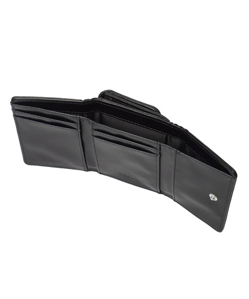 X-girl(エックスガール)の「TONAL OVAL LOGO BUCKLE FAUX LEATHER MINI WALLET(財布・レディース・ブラック/ベージュ/ピンク・ONE SIZE)」の8枚目の写真