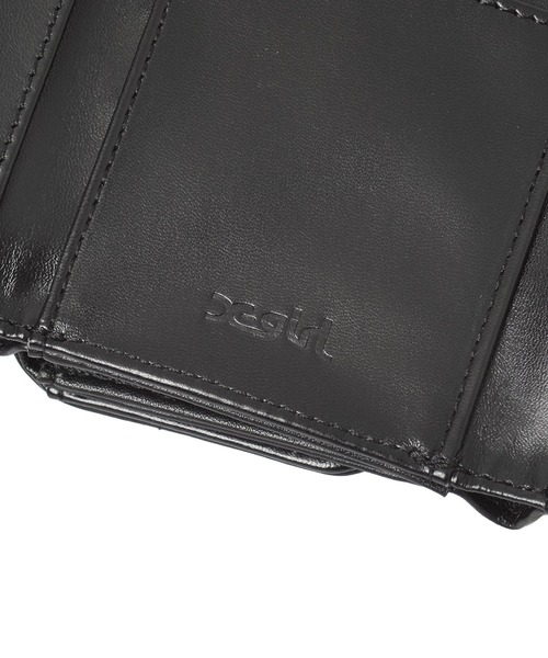 X-girl(エックスガール)の「TONAL OVAL LOGO BUCKLE FAUX LEATHER MINI WALLET(財布・レディース・ブラック/ベージュ/ピンク・ONE SIZE)」の9枚目の写真