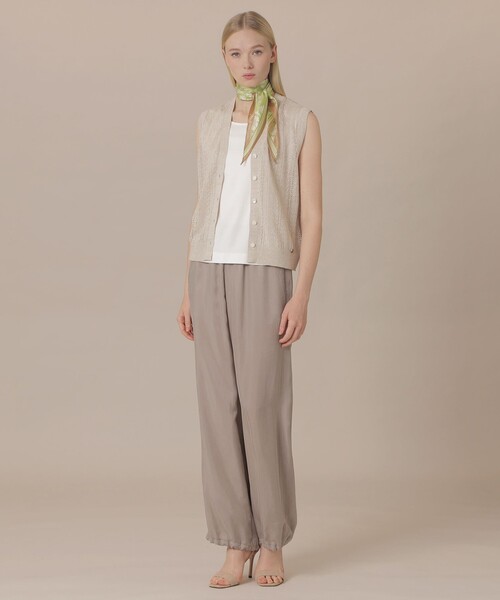MACKINTOSH LONDON(マッキントッシュ ロンドン)の「【eclat5月号掲載】【婦人画報4月号掲載】キュプラフィブリルパンツ(その他パンツ・レディース・ネイビー/ベージュ・38)」の5枚目の写真