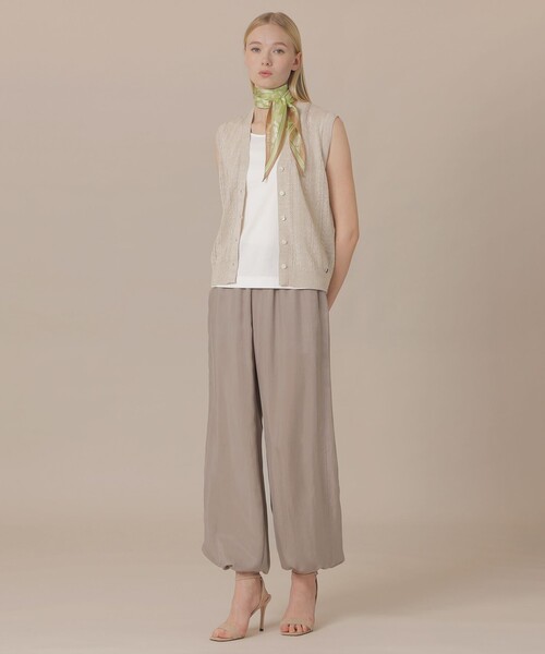 MACKINTOSH LONDON(マッキントッシュ ロンドン)の「【eclat5月号掲載】【婦人画報4月号掲載】キュプラフィブリルパンツ(その他パンツ・レディース・ネイビー/ベージュ・38)」の6枚目の写真