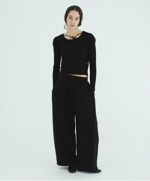 CLANE（クラネ）の「COCOON BULKY SWEAT PANTS（スウェットパンツ・レディース・レッド/グレー/ブラック/ホワイト・1/0/2）」の22枚目の写真
