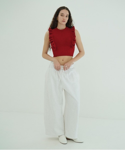 CLANE（クラネ）の「COCOON BULKY SWEAT PANTS（スウェットパンツ・レディース・レッド/グレー/ブラック/ホワイト・1/0/2）」の15枚目の写真