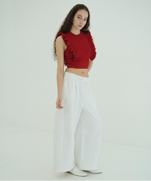 CLANE（クラネ）の「COCOON BULKY SWEAT PANTS（スウェットパンツ・レディース・レッド/グレー/ブラック/ホワイト・1/0/2）」の16枚目の写真