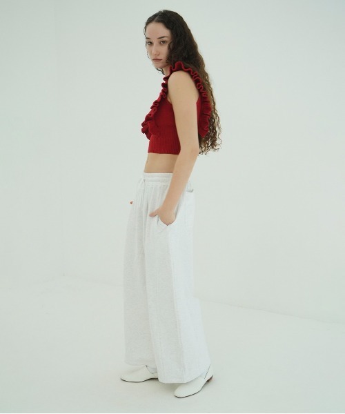 CLANE（クラネ）の「COCOON BULKY SWEAT PANTS（スウェットパンツ・レディース・レッド/グレー/ブラック/ホワイト・1/0/2）」の17枚目の写真