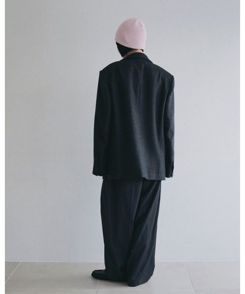 anuke（アンヌーク）の「Herringbone Wool Jacket（テーラードジャケット・レディース・ベージュ/チャコールグレー・38inch/36inch）」の9枚目の写真