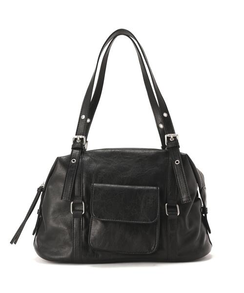 FREE'S MART（フリーズマート）の「◆フロントポケットバッグ（ショルダーバッグ・レディース・ブラック/ブラウン・ﾌﾘ-）」の6枚目の写真