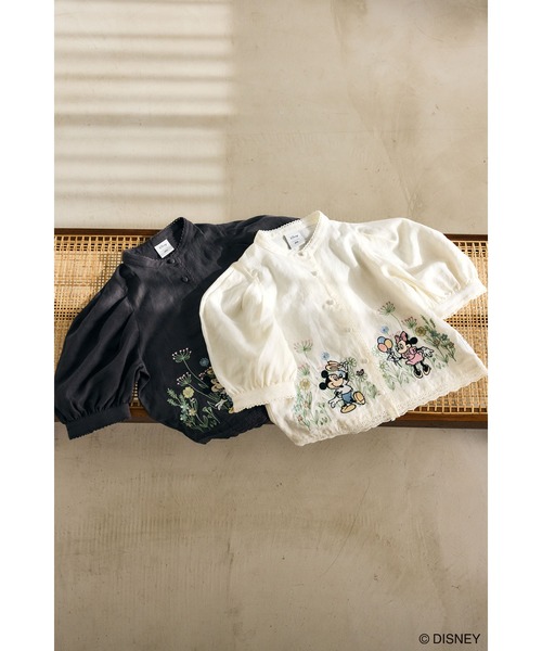 Disney SERIES CREATED by MUS(ディズニーシリーズクリエイテッドバイエムユーエス)の「MD BOTANICAL EMBROIDERY ブラウス(シャツ/ブラウス・レディース・ホワイト/ブラック・FREE)」の5枚目の写真