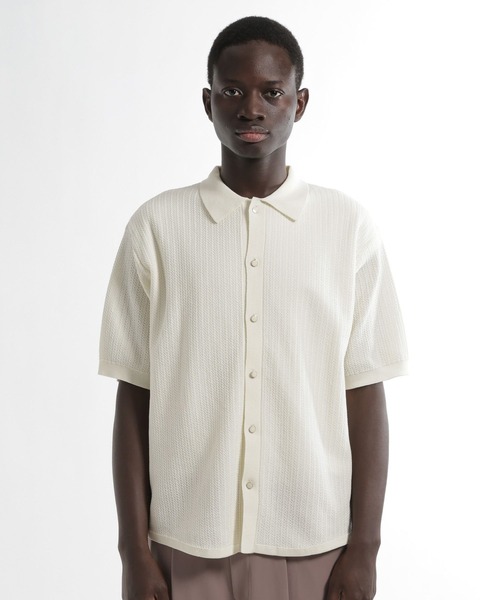 HARE（ハレ）の「パールボタンニットシャツ(HARE)（ニット/セーター・メンズ・ブラウン/ブラック/ホワイト・FREE）」の21枚目の写真