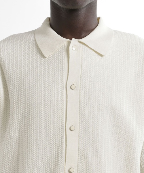 HARE（ハレ）の「パールボタンニットシャツ(HARE)（ニット/セーター・メンズ・ブラウン/ブラック/ホワイト・FREE）」の12枚目の写真