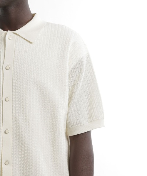 HARE（ハレ）の「パールボタンニットシャツ(HARE)（ニット/セーター・メンズ・ブラウン/ブラック/ホワイト・FREE）」の13枚目の写真