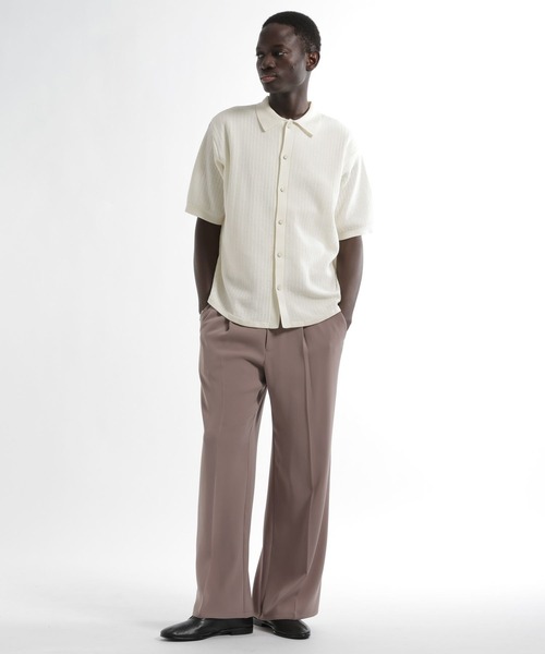 HARE（ハレ）の「パールボタンニットシャツ(HARE)（ニット/セーター・メンズ・ブラウン/ブラック/ホワイト・FREE）」の6枚目の写真