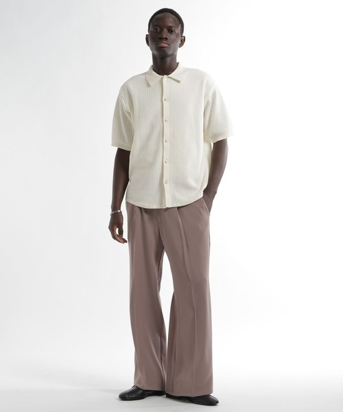 HARE（ハレ）の「パールボタンニットシャツ(HARE)（ニット/セーター・メンズ・ブラウン/ブラック/ホワイト・FREE）」の7枚目の写真