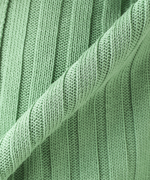 MATSUFUJI(マツフジ)の「MATSUFUJI / マツフジ WIDE RIB KNIT SHIRT(ニット/セーター・メンズ・グリーン/ネイビー/ブラック・3/2)」の6枚目の写真