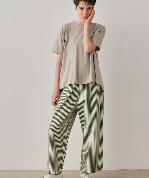 Kelen（ケレン）の「「KELEN / ケレン」2タックシアーサッカーストライプパンツ（その他パンツ・レディース・ブラウン/ブラック/グリーン・M/S）」の22枚目の写真