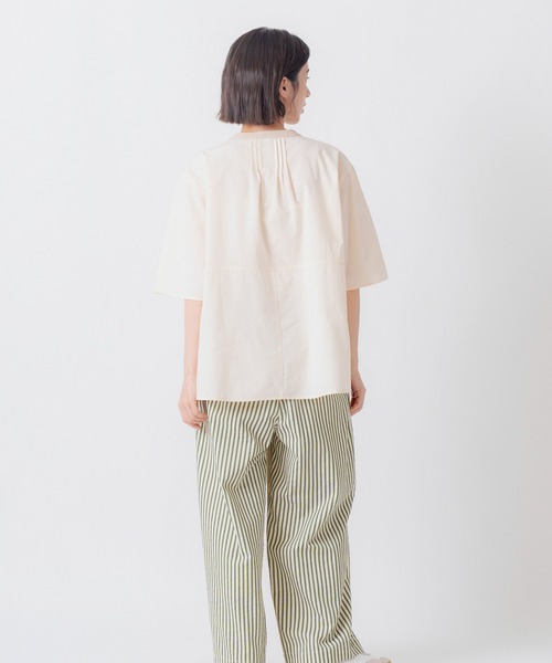 Kelen（ケレン）の「「KELEN / ケレン」2タックシアーサッカーストライプパンツ（その他パンツ・レディース・ブラウン/ブラック/グリーン・M/S）」の8枚目の写真