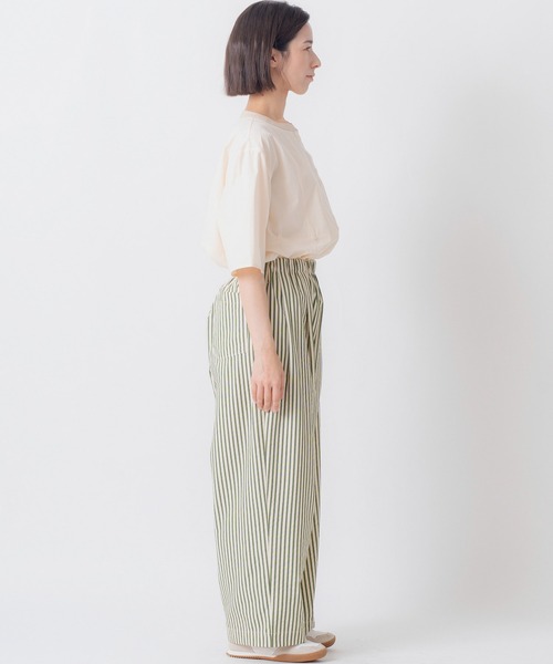 Kelen（ケレン）の「「KELEN / ケレン」2タックシアーサッカーストライプパンツ（その他パンツ・レディース・ブラウン/ブラック/グリーン・M/S）」の10枚目の写真