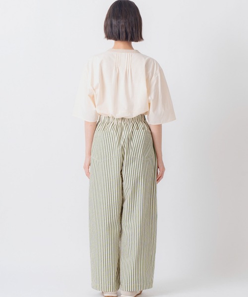Kelen（ケレン）の「「KELEN / ケレン」2タックシアーサッカーストライプパンツ（その他パンツ・レディース・ブラウン/ブラック/グリーン・M/S）」の11枚目の写真