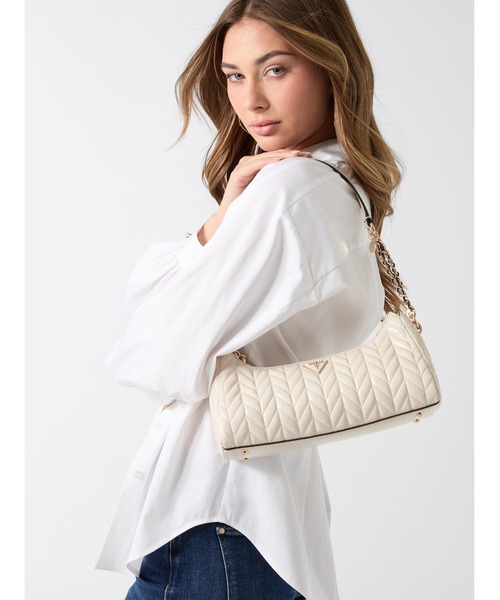Guess（ゲス）の「CHERYL SHOULDER BAG ショルダーバッグ（ハンドバッグ・レディース・ストーン/ライトグリーン/ブラック・ONE SIZE）」の2枚目の写真