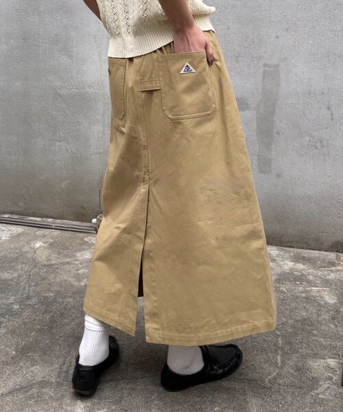 GEVACO(ゲバコ)の「【GEVACO/ゲバコ】綿ツイルミディスカート(スカート・レディース・カーキ/ベージュ・ONE SIZE)」の11枚目の写真