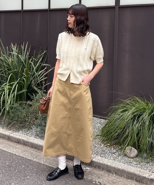 GEVACO(ゲバコ)の「【GEVACO/ゲバコ】綿ツイルミディスカート(スカート・レディース・カーキ/ベージュ・ONE SIZE)」の12枚目の写真