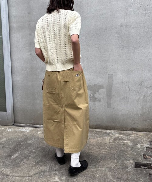 GEVACO(ゲバコ)の「【GEVACO/ゲバコ】綿ツイルミディスカート(スカート・レディース・カーキ/ベージュ・ONE SIZE)」の14枚目の写真
