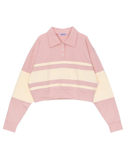 PUNYUS（プニュズ）の「バイカラーラガースウェット（スウェット・レディース・サックスブルー/ブラウン/ピンク・3/4/5）」の13枚目の写真