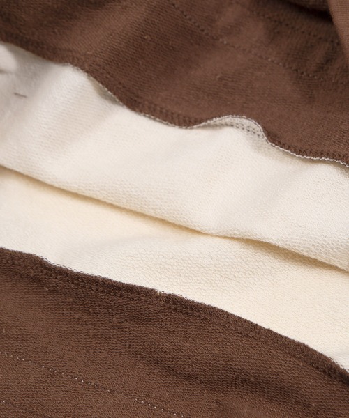 PUNYUS（プニュズ）の「バイカラーラガースウェット（スウェット・レディース・サックスブルー/ブラウン/ピンク・3/4/5）」の9枚目の写真