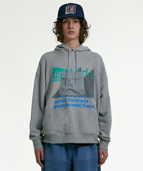 TEKET(テケット)の「Hide Hoodie Melange Gray(パーカー・レディース・その他・SMALL/MEDIUM/LARGE)」の2枚目の写真
