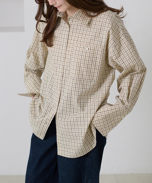 apres jour clair（アプレジュールクレア）の「【apres jour clair】チェックボウタイシャツ（シャツ/ブラウス・レディース・ベージュ系その他/ホワイト系その他/ブラック系その他・フリー/X-LARGE）」の20枚目の写真