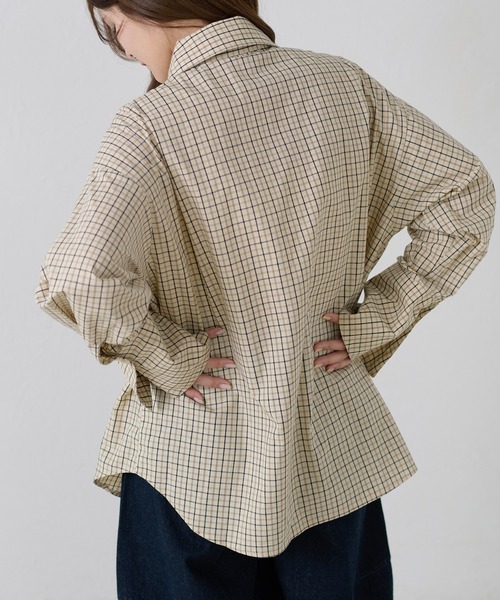 apres jour clair（アプレジュールクレア）の「【apres jour clair】チェックボウタイシャツ（シャツ/ブラウス・レディース・ベージュ系その他/ホワイト系その他/ブラック系その他・フリー/X-LARGE）」の18枚目の写真