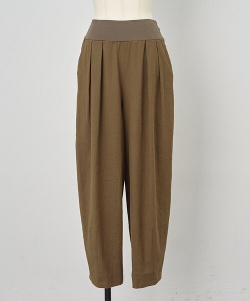 BEARDSLEY(ビアズリー)の「ウエストリブリネンバレルパンツ(その他パンツ・レディース・ブラウン/ダークグレー・1/0)」の18枚目の写真
