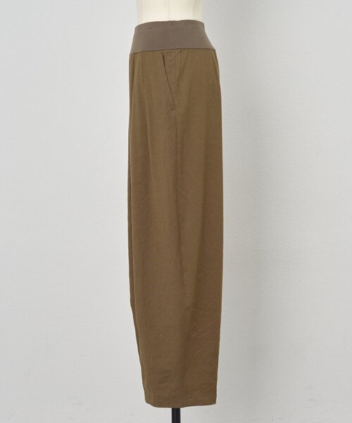 BEARDSLEY(ビアズリー)の「ウエストリブリネンバレルパンツ(その他パンツ・レディース・ブラウン/ダークグレー・1/0)」の16枚目の写真
