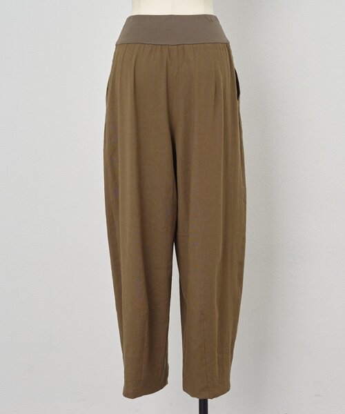 BEARDSLEY(ビアズリー)の「ウエストリブリネンバレルパンツ(その他パンツ・レディース・ブラウン/ダークグレー・1/0)」の15枚目の写真