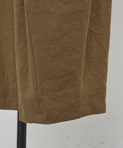 BEARDSLEY(ビアズリー)の「ウエストリブリネンバレルパンツ(その他パンツ・レディース・ブラウン/ダークグレー・1/0)」の11枚目の写真
