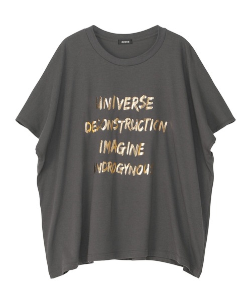 ZUCCa(ズッカ)の「GLAM T / S(Tシャツ/カットソー・レディース・ライトグレー/ブラウン/ダークグレー・M size)」の2枚目の写真