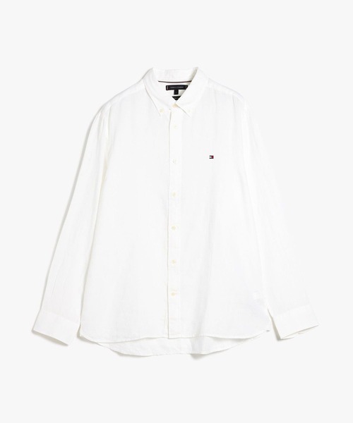 TOMMY HILFIGER（トミーヒルフィガー）の「ピグメント加工リネンソリッドシャツ（シャツ/ブラウス・メンズ・ブルー/ホワイト/ネイビー/グリーン・LARGE/X-LARGE/SMALL/MEDIUM）」の14枚目の写真