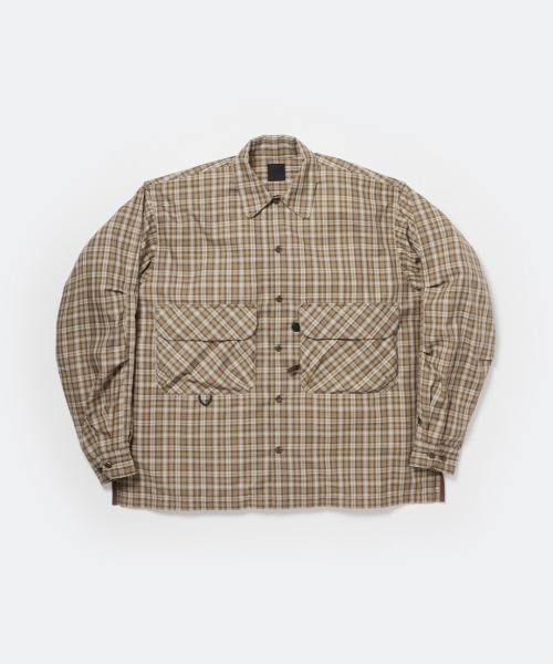 DAIWA PIER39(ダイワピア39)の「DAIWA PIER39 TECH SPORTS OPEN COLLAR SHIRT BE-82026(シャツ/ブラウス・メンズ・チャコールグレー/ライトグレー/ブラウン・X-LARGE/SMALL/MEDIUM/LARGE)」の1枚目の写真