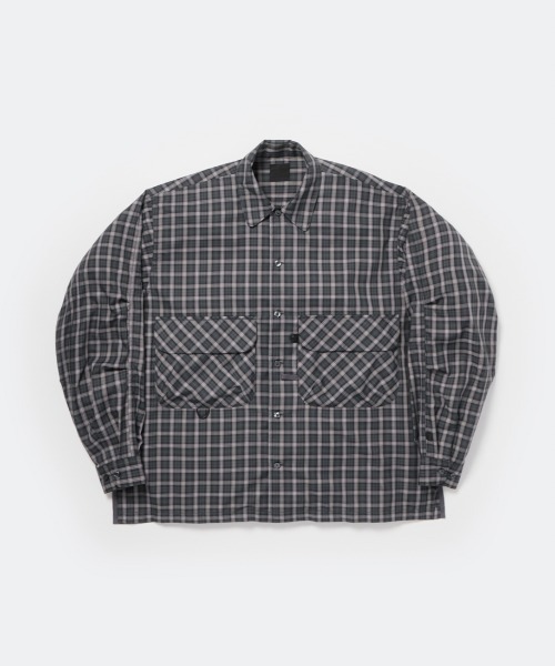 DAIWA PIER39(ダイワピア39)の「DAIWA PIER39 TECH SPORTS OPEN COLLAR SHIRT BE-82026(シャツ/ブラウス・メンズ・チャコールグレー/ライトグレー/ブラウン・X-LARGE/SMALL/MEDIUM/LARGE)」の2枚目の写真