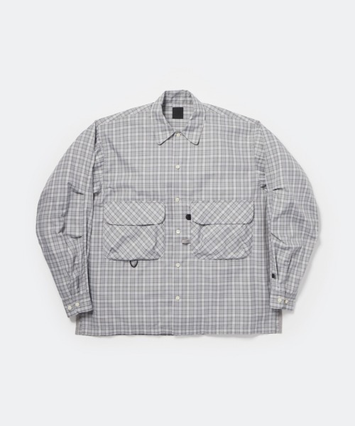 DAIWA PIER39(ダイワピア39)の「DAIWA PIER39 TECH SPORTS OPEN COLLAR SHIRT BE-82026(シャツ/ブラウス・メンズ・チャコールグレー/ライトグレー/ブラウン・X-LARGE/SMALL/MEDIUM/LARGE)」の3枚目の写真