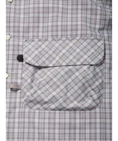 DAIWA PIER39(ダイワピア39)の「DAIWA PIER39 TECH SPORTS OPEN COLLAR SHIRT BE-82026(シャツ/ブラウス・メンズ・チャコールグレー/ライトグレー/ブラウン・X-LARGE/SMALL/MEDIUM/LARGE)」の6枚目の写真