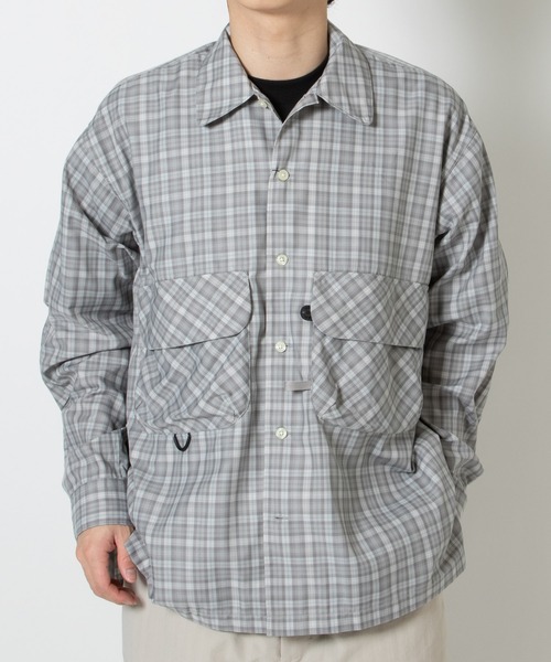 DAIWA PIER39（ダイワピア39）の「TECH SPORTS OPEN COLLAR SHIRT BE-82026（シャツ/ブラウス・メンズ・チャコールグレー/ライトグレー/ブラウン・X-LARGE/SMALL/MEDIUM/LARGE）」の11枚目の写真
