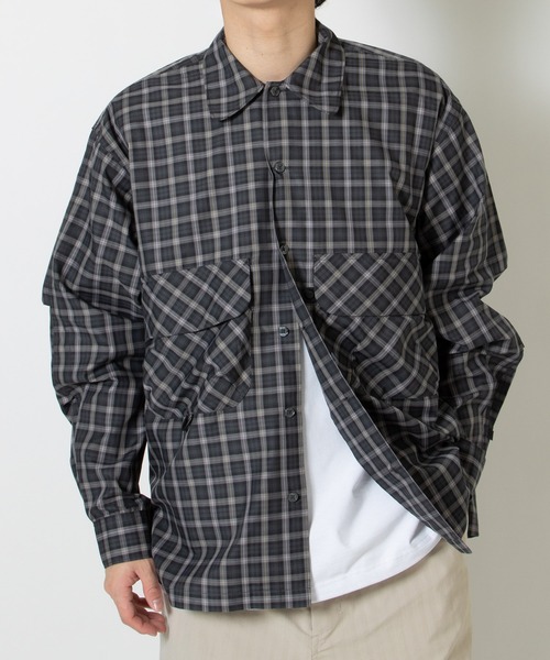 DAIWA PIER39（ダイワピア39）の「TECH SPORTS OPEN COLLAR SHIRT BE-82026（シャツ/ブラウス・メンズ・チャコールグレー/ライトグレー/ブラウン・X-LARGE/SMALL/MEDIUM/LARGE）」の18枚目の写真