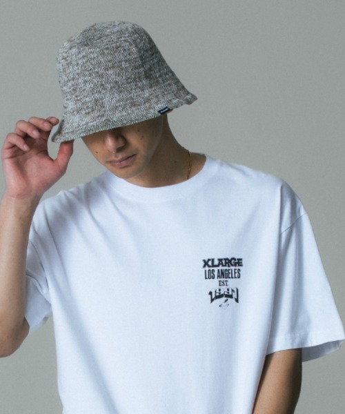 XLARGE(エクストララージ)の「MELANGE KNIT BUCKET HAT(ハット・メンズ・オリーブ/ブラック/ネイビー・L/M)」の3枚目の写真