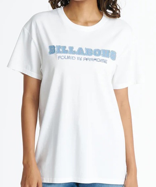 BILLABONG(ビラボン)の「BILLABONG/ビラボン 半袖 Tシャツ DENIM APPRIQUE BOY FIT T BG01C202(Tシャツ/カットソー・レディース・ライトブルー/ホワイト/イエロー/スミクロ・M/L)」の2枚目の写真