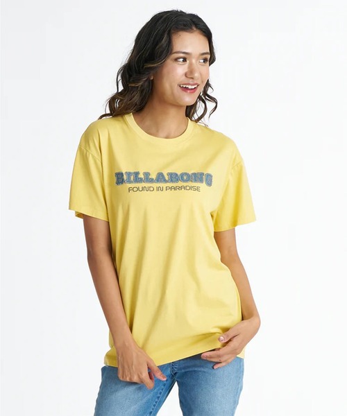 BILLABONG(ビラボン)の「BILLABONG/ビラボン 半袖 Tシャツ DENIM APPRIQUE BOY FIT T BG01C202(Tシャツ/カットソー・レディース・ライトブルー/ホワイト/イエロー/スミクロ・M/L)」の10枚目の写真