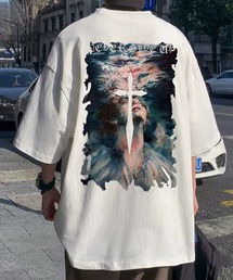 link lot（リンクロット）の「オールドイングリッシュロゴバックフォトクロスプリントT（Tシャツ/カットソー）」