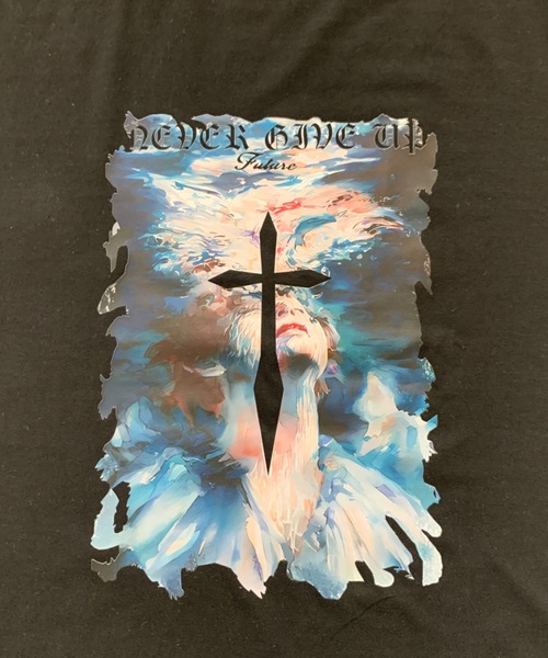 link lot（リンクロット）の「オールドイングリッシュロゴバックフォトクロスプリントT（Tシャツ/カットソー・メンズ・ブラック/ホワイト・M）」の7枚目の写真