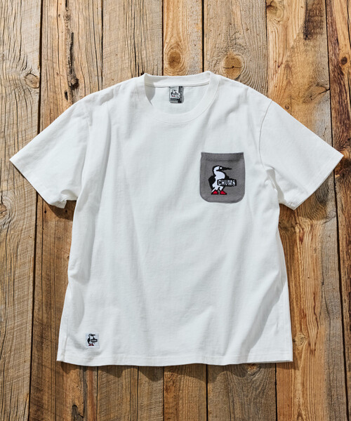 FREAK'S STORE(フリークスストア)の「限定展開 CHUMS×FREAK'S STORE チャムス 別注 ブービーバード ニットポケット クルーネック Tシャツ(Tシャツ/カットソー・メンズ・ベージュ/ブラック/ネイビー/ホワイト・X-LARGE/LARGE/MEDIUM/SMALL)」の12枚目の写真